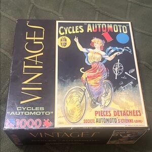 Vintage Cycles 'Automoto' Puzzle with Vibrant Colors